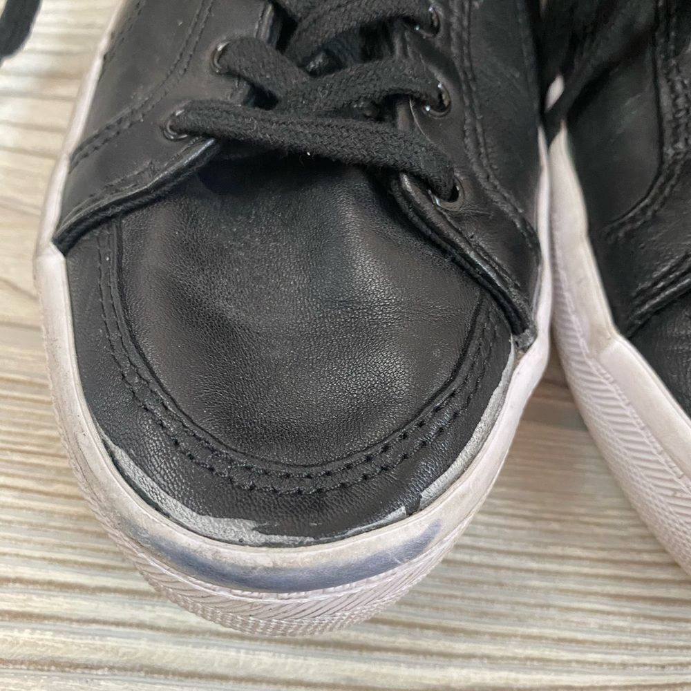 Rebecca Minkoff Sasha Leather Fur Trim Sneakers - Picture 7 of 15